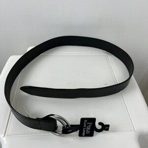 Polo Ralph Lauren Italian Leather Mens Black D-Ring Belt 38 NEW
